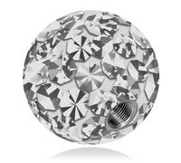 Soul-Cats Piercing Ball Screw Replacement Ball Crystal Gel Epoxy Ferido Various Sizes White Thread 1.6 mm Ball Size 4 mm