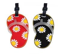 Soul-Cats Suitcase Tag Cute Flip Flops Colourful Silicone Luggage Tag Name Tag & Travel Tag for Suitcases, Bags & Backpacks, Set