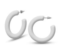 Soul-Cats Trendy Plastic Hoop Earrings Red White Black Orange Turquoise Pink Blue Yellow, Plastic