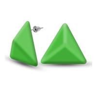 Soul-Cats Triangle Stud Earrings Red Black White Blue Green Yellow Pink