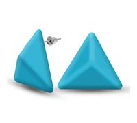 Soul-Cats Triangle Stud Earrings Red Black White Blue Green Yellow Pink