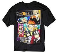 Soul Eater: Character Panels Black T Shirt (Large)