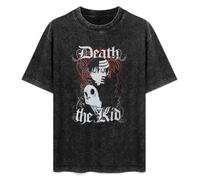 Soul Eater Death The Kid Men's Women's Short Sleeve Soft Washed Cotton T-Shirt Size M Black