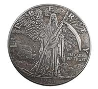 Soul Ferry Grim Reaper Skull US HOBO Coin for Collection