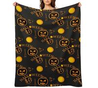 SOUL FLEX Custom Halloween Blanket, Personalized Flannel Blanket Halloween Throw Blanket for Sofa Couch Room Bed, for Men Women Daughter Son Kids
