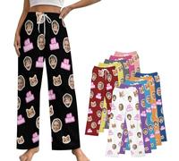 SOUL FLEX Custom Pajama Pants with Photo for Men Women, Personalised Pyjamas Pants,Customised Pyjama Bottoms, Mother's Day Personalised Gifts for Mom Friend
