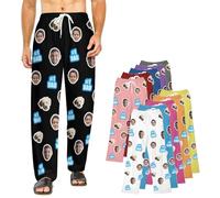 SOUL FLEX Custom Pajama Pants with Photo for Men Women, Personalised Pyjamas Pants,Customised Pyjama Bottoms, Father's Day Personalised Gifts for Dad Mom Friend