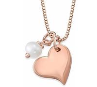 SOUL FLEX Custom Pearl Heart Necklace Personalised Sterling Silver Necklace Custom Gold Jewellery Customised Dainty Pendant Birthday Gift Ideas for Women Girl Teenage(Gift Box Included)