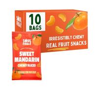 Soul Fruit - Dried Mandarin Fruit - No Added Sugar - 100% Dried Fruit Snack - High in Fibre - Low Calorie Snacks - Lunchbox Snacks - Gluten Free - Healthy Snacks for Adults & Kids 10 x 25g Packs