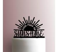 Soul Full of Sunshine - Acrylic Cake Topper 8 Inch Width/Fuchsia