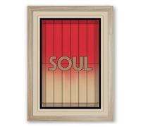 Soul in Transition Art Deco Framed Wall Art Print A3 (42×29.7cm) Oak, Wall Decor for Living Room, Bedroom, Office & Home, Ready to Hang, Art Gift