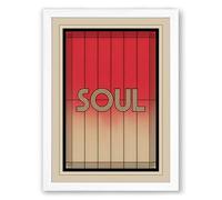 Soul in Transition Art Deco Framed Wall Art Print A4 (29.7×21cm) White, Wall Decor for Living Room, Bedroom, Office & Home, Ready to Hang, Art Gift