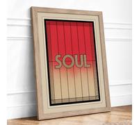 Soul in Transition Art Deco Framed Wall Art Print A4 Oak