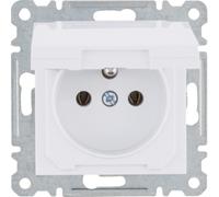 Lumina Single Socket with/u 16A with Flap IP20 White WL1120
