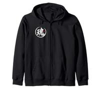 “Soul” Japanese Kanji Word Graphic Zip Hoodie