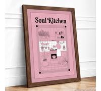 Soul Kitchen Framed Wall Art Print A3 Walnut