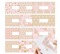 SOUL MAMA A6 Cash Envelopes for Budgeting Binder - 12 Pcs Geometric Themed Budget Binder Inserts, Budget Envelopes Binder Pockets with 6 Holes, Money Saving Envelopes, Cash Stuffing Envelopes