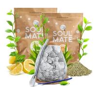 Soul Mate Yerba Mate Set 1kg | Soul Mate Menta Limon & Anis 2x500g | Organic Yerba Mate Tea | Brazilian | Calabash | Bombilla | Natural Energy Drink | Loose Leaf Tea