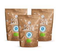 Soul Mate Yerba Mate Tea Despalada sin Humo 3x500g - Organic Loose Leaf Tea, Air-dried without Sticks