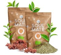 Soul Mate Yerba Mate Tea with Aniseed 2x500g - Organic Loose Leaf Tea, Aromatic & Naturally Energising