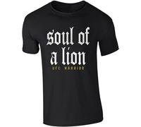 Soul of A Lion T-Shirt Warrior Tee Crew Neck Unisex Short Sleeve T-Shirt Black