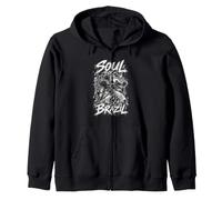 Soul of Brazil Funny Capoeira Roda Fighter Shirt Zip Hoodie