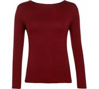 SOUL OF FASHION Women Ladies Long Sleeve Round Neck Plain Top Stretchy Casual Summer T-Shirts Basic Slim fit Tee Tops UK Plus Size 8-26