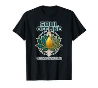 Soul Offline Grounded in the Chaos Lotus Digital Zen Value Graphic T-Shirt