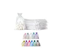 Soul Projekt 100pcs Organza Gift Bags, White 10x15cm, Drawstring, Multi-purpose, Wedding, Baby Shower, Christmas