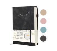 Soul Projekt A5 Notebook Black, Stocking Fillers Lined 360 pages Journal Notebooks for Women and Men, Bullet A5 Notepad with Elastic Closure and Pen Loop, University Essential Note book, Study Gifts