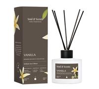 Soul & Scents 120Ml Vanilla Reed Diffuser Set | Free 6 Fiber Reed Sticks | Toxin Free & Stress Relief | Long Lasting | Smoke Less Room Freshener for Home, Bedroom, Living Room & Office