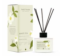 Soul & Scents Premium White Tea Reed Diffuser Set - 120ml with 6 Fiber Sticks | Stress Relief & Aromatherapy | Long-Lasting Air Freshener for Home, Bedroom, Bathroom & Office | Ideal for Gifting