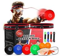 Soul Shift Boxing reflex ball w/Safety Glasses & Instructions - Fun Reflex Game for Kids & Adults | 2 Adjustable Headbands, 4 Balls & Bonus Reaction Ball for Speed, Focus & Hand Eye Coordination