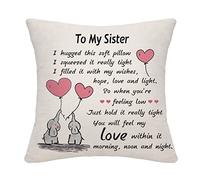 Soul Sister Brother Cushion Cover - Big Little Sibling Throw Pillow Case for Thanksgiving (sister-1)