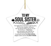Soul Sister Gift Christmas Ornament, I'm Proud to Call You My Soul Sister, Friendship Ornament Gift for Women Best Friends Bestie BBF Birthday Graduation Gifts