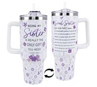Soul Sister Tumbler 40 Oz - Christmas and Birthday Gifts for Big and Little Sisters, Best Friends - Coffee Mug Cup