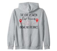 Soul Sisters The Love Between Best Friends Knows No Distance Zip Hoodie