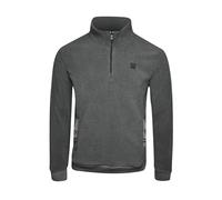Soul Star Mens Fleece Jacket 1/4 Zip High Neck 100% Polyester Long Sleeve Jackets for Men, Charcoal Colour, size- M