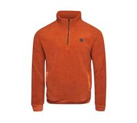 Soul Star Mens Fleece Jacket 1/4 Zip High Neck 100% Polyester Long Sleeve Jackets for Men, Orange Colour, size- S