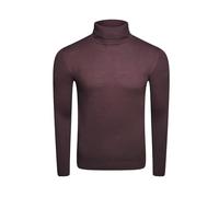 Soul Star Men's Jumper Turtle Neck Light Weight Sweatshirt High Neck Pullover Sweater Knitwear for Men, Plum, Size- XXL
