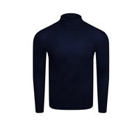 Soul Star Men's Jumper Turtle Neck Light Weight Sweatshirt High Neck Pullover Sweater Knitwear for Men, Navy, Size- L