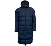 Soul Star Mens Long Padded Parka Coat Hooded Neck Full Zip Puffer Long Jackets for Men, Navy Colour, Size- Medium