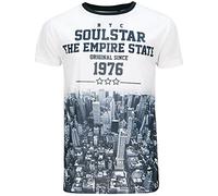 Soul Star Mens New York Empire State T-Shirt (Large) White