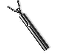 Soul Statement Black, Silver & Gold Necklace for Women & Men, Mindfulness Breathing Necklace to Quit Smoking, Stainless Steel with Adjustable Chain Length, Adjustable, Stainless Steel, No Gemstone