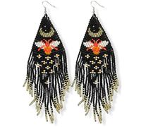 Soul Statement Boho, Handmade Seed Bead Earrings for Women, One size, Plastic Beads, No Gemstone