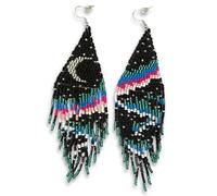 Soul Statement Boho, Handmade Seed Bead Earrings for Women, One size, Plastic Beads, No Gemstone