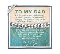 Soul Statement Cuban Link Chain Bracelet for Men - Stainless Steel, Personalized Meaningful Message Card with Bible Verse on back, For Anniversary, Birthday, Promise to My Husband, Son, Dad, Boyfriend