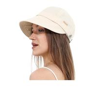 soul young Sun Hat with Ponytail Hole for Women Summer Quick Dry Wide Brim Waterproof Beach Hat UV Protection Baseball Cap UPF 50+(One Size,Beige)