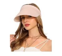 soul young Womens Beach Straw Sun Visor Hat Ponytail Hole UV Protection(One Size,Khaki)(One Size,Pink)