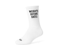Soul8 Studio Athletic Crew Socks - Running & Gym Socks - Fun Motivational Gift for Athletes & Fitness Lovers, Weights Before Dates, 7.5-12 UK